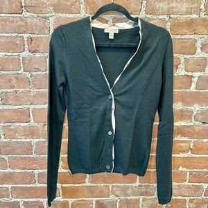 Vintage Burberry Black Cardigan